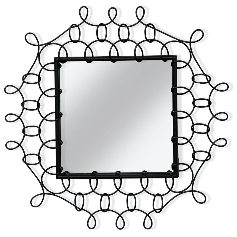 Black Chain Link Mirror Small