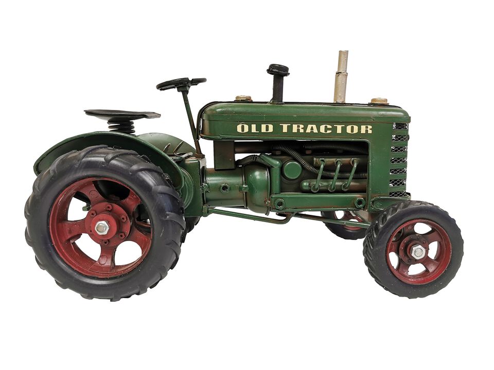 Green "Old Tractor" Metal Model
