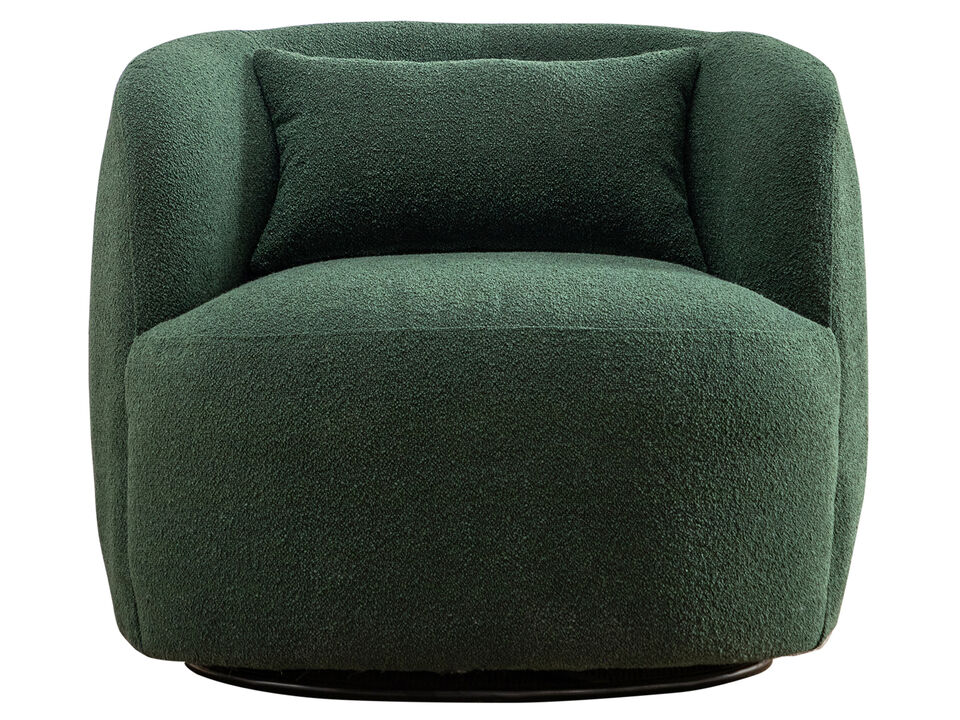 Ashlie Bouclé Swivel Barrel Chair