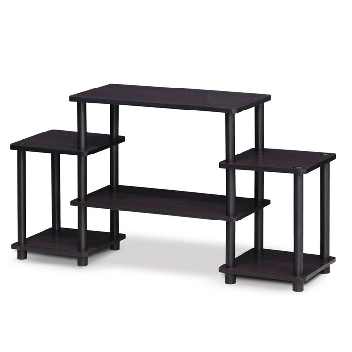 Furinno Furinno 11257DWN Turn-N-Tube No Tools Entertainment Center, Dark Walnut