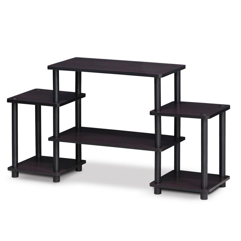 Furinno Furinno 11257DWN Turn-N-Tube No Tools Entertainment Center, Dark Walnut