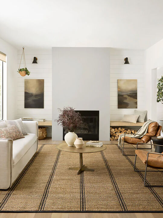 Colton CON01 Natural/Black 18" x 18" Sample Rug