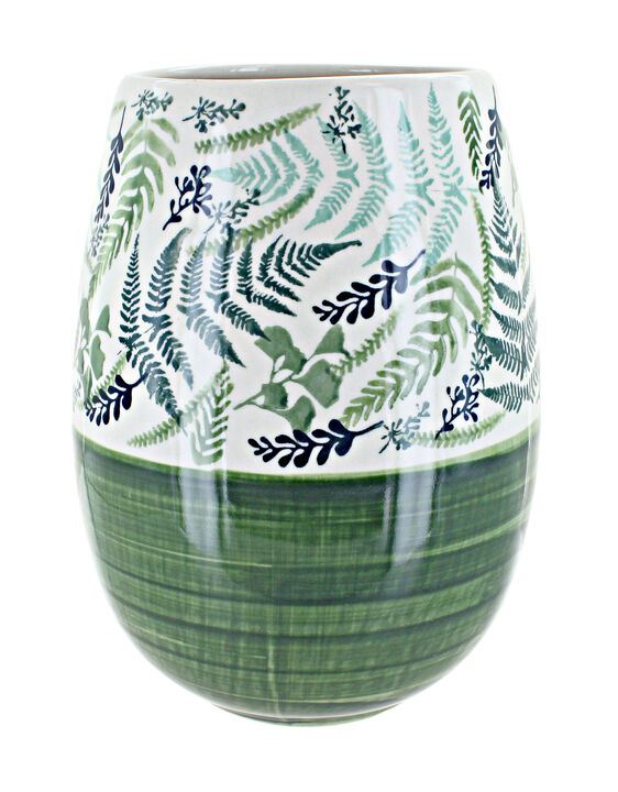 Blue Rose Polish Pottery Floating Fern Vase