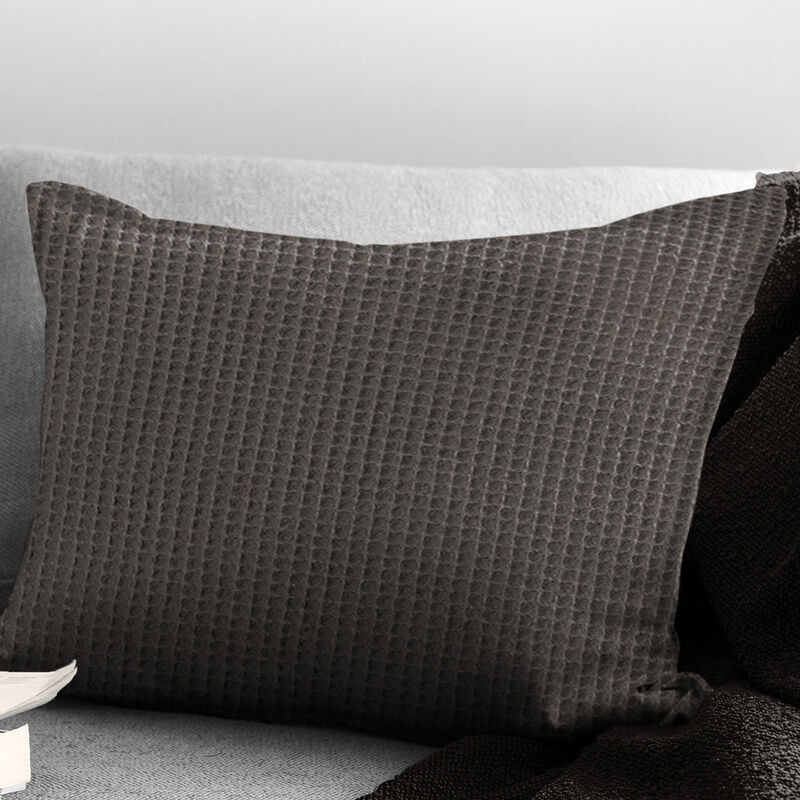 6ix Tailors Fine Linens Classic Waffle Mocca Decorative Throw Pillows