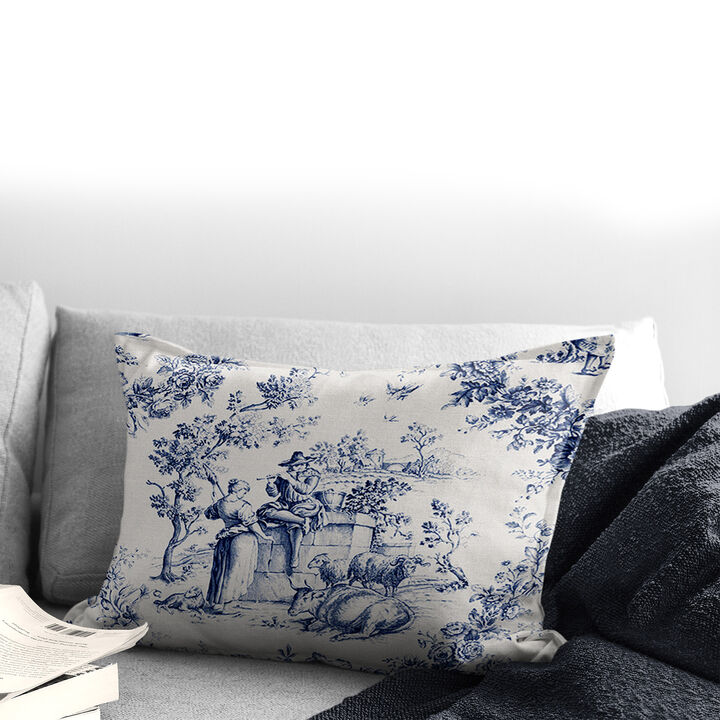 6ix Tailors Fine Linens Mason Navy Decorative Throw Pillows