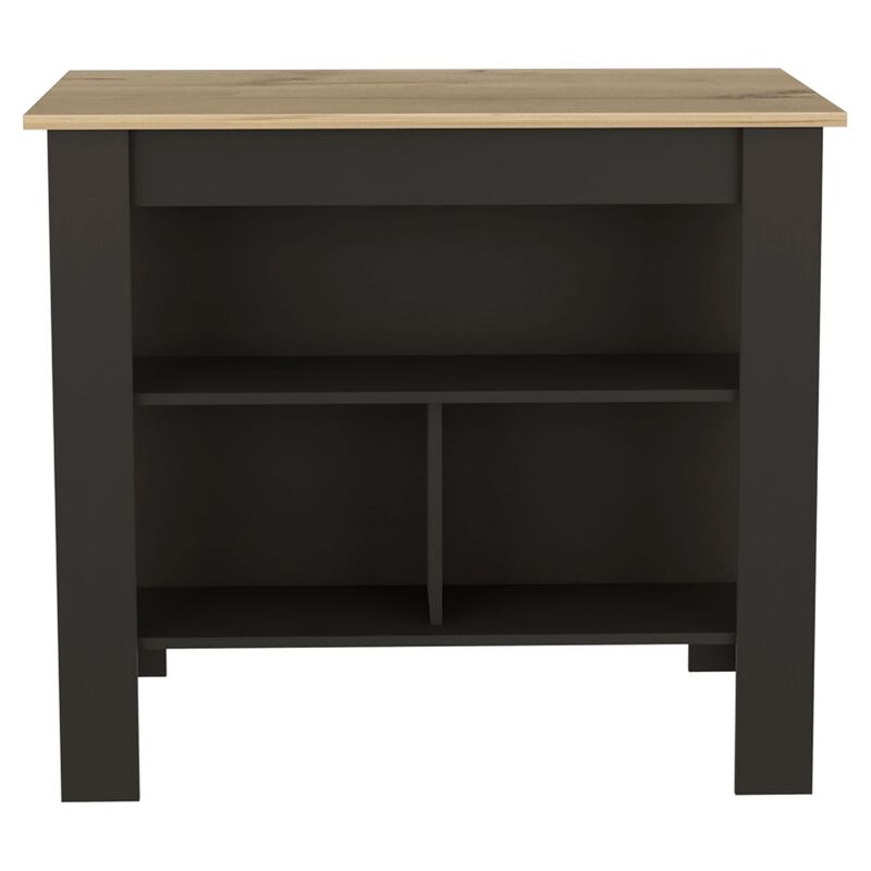 DEPOT E-SHOP Delos Kitchen Island, Four Legs, Three Shelves