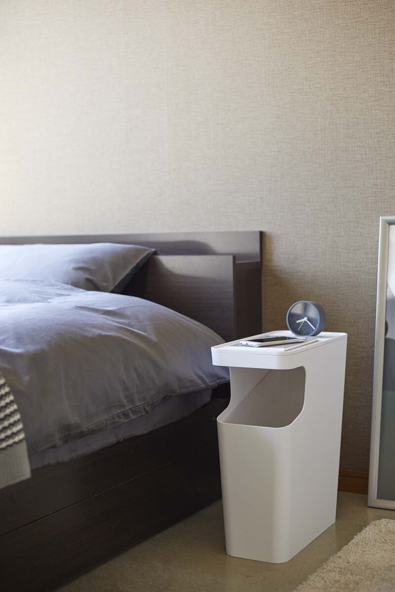 Side Table Trash Can