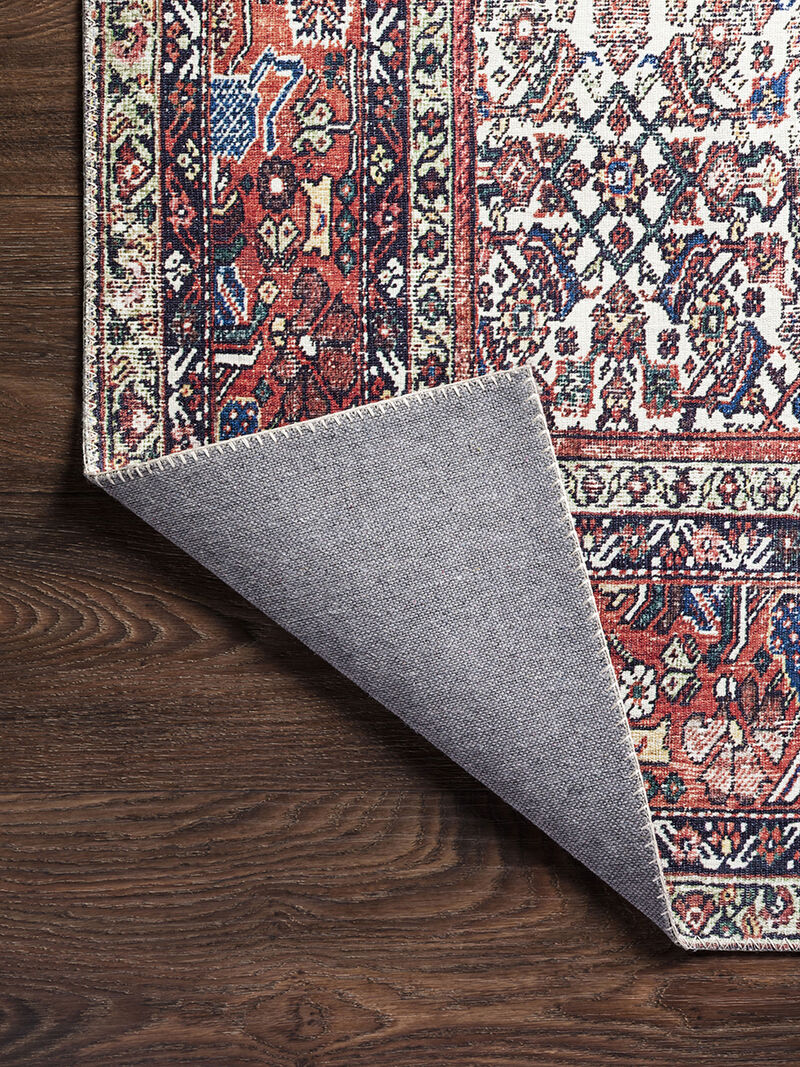 Layla LAY12 Ivory/Brick 3'6" x 5'6" Rug by Loloi II