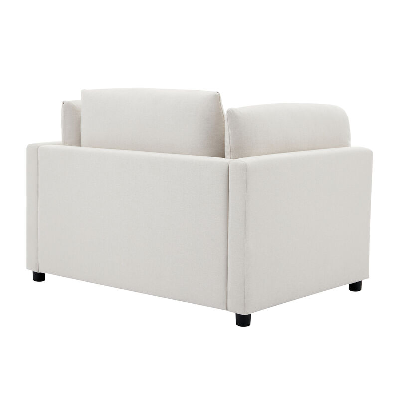 Merax Modern Armchair with Ottoman Set