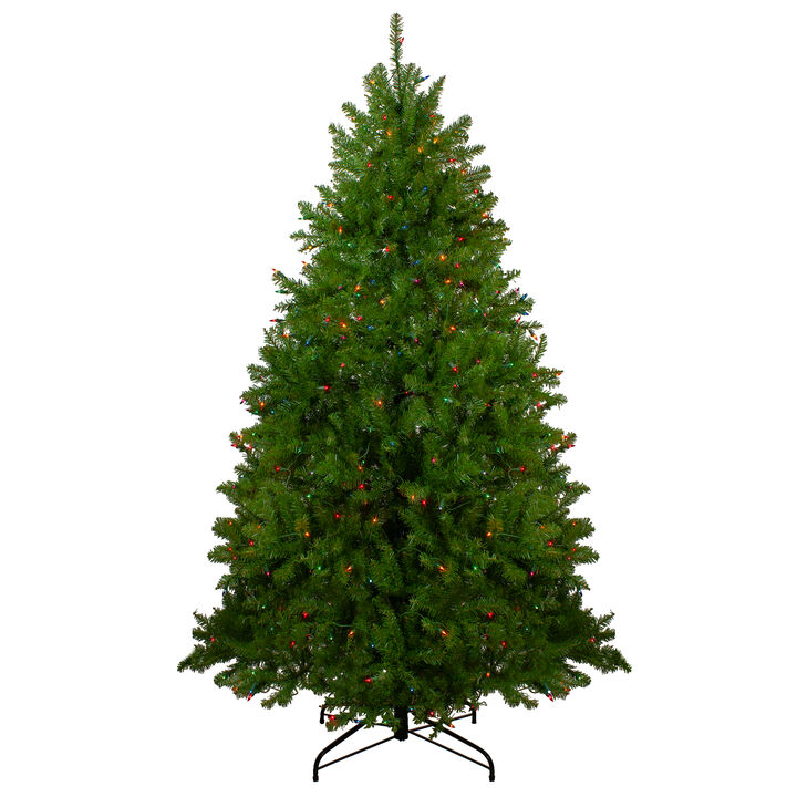 6.5 Pre Lit Northern Pine Full Artificial Christmas Tree Multi-Color Lights
