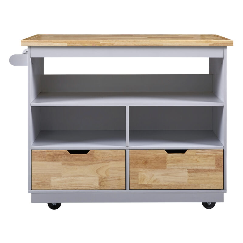 Merax Classic Two-sided Kitchen island Cart on Wheels