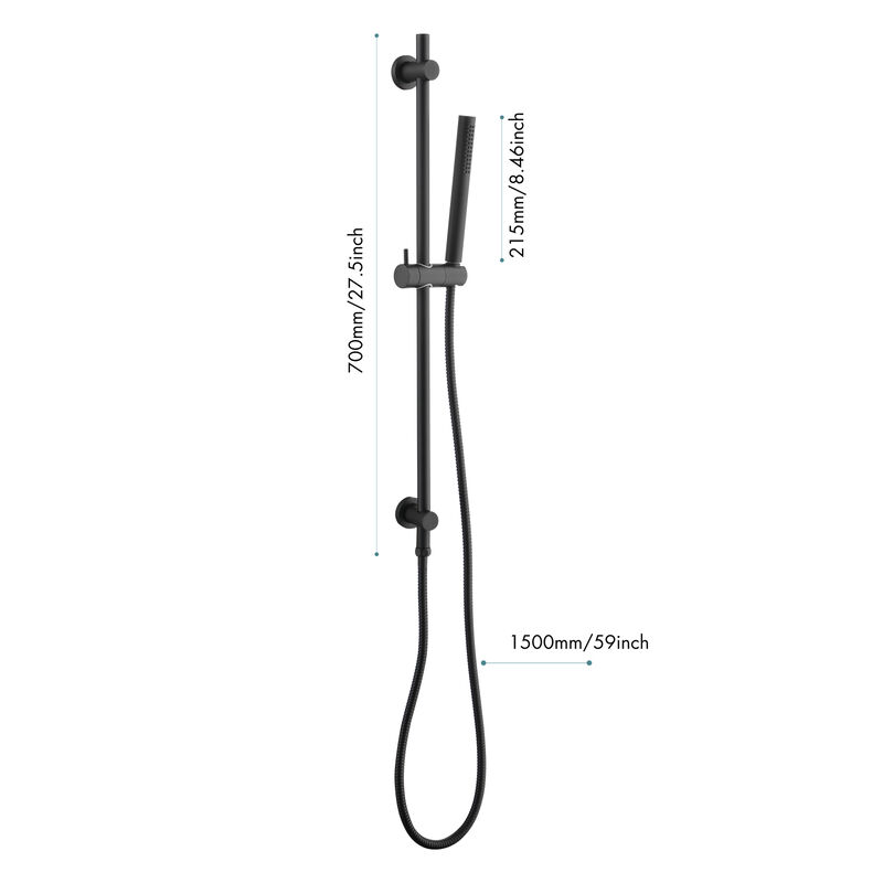 Eco-Performance Handheld Shower With 28-Inch Slide Bar And 59-Inch Hose