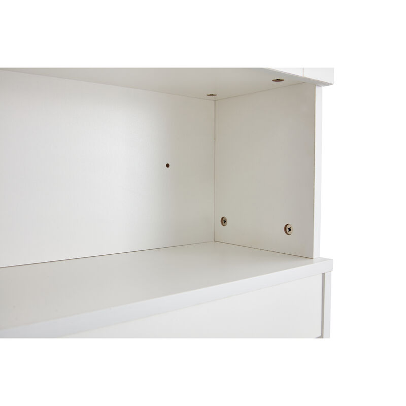Home Bathroom Shelf Over-The-Toilet, Bathroom SpaceSaver, Bathroom Storage Cabinet Organizer, White