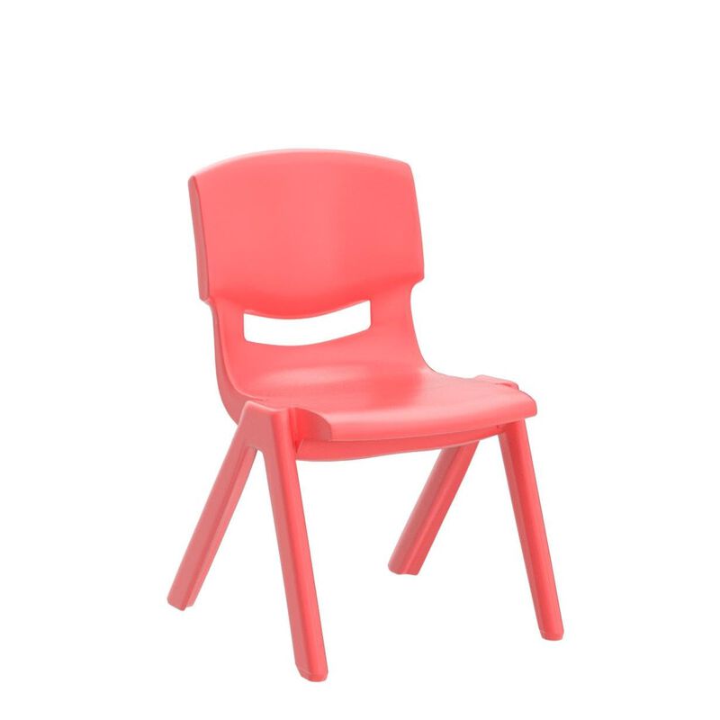 Flash Furniture Whitney 2 Pack Red Plastic Stackable School Chair with 10.5'' Seat Height