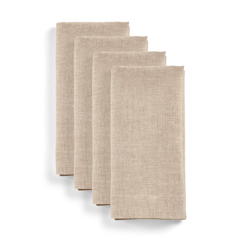 Solino Home 100% Pure Linen Cloth Napkins 20 x 20 Inch Set of 4 | Diana Dinner Napkins