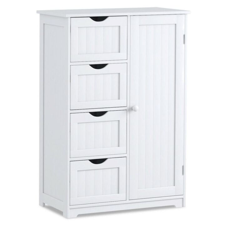 Hivvago Standing Indoor Wooden Cabinet with 4 Drawers
