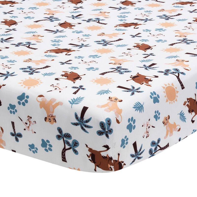 Lambs & Ivy Disney Baby Lion King Adventure Blue 3-Piece Mini Crib Bedding Set
