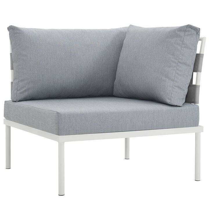Modway - Harmony Outdoor Patio Aluminum Corner Sofa White White