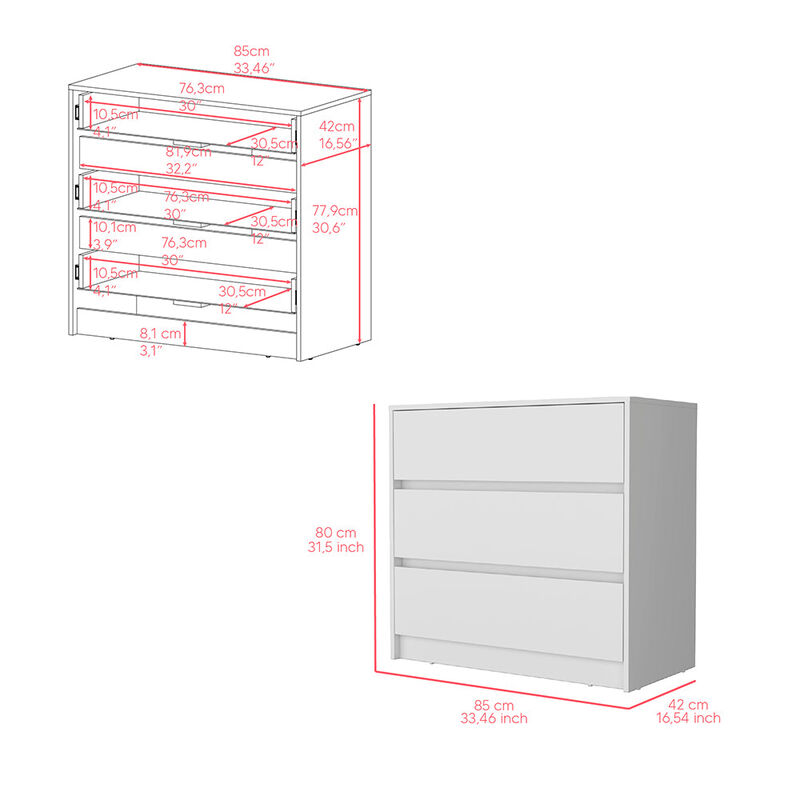 Dresser Maldus, Bedroom, White