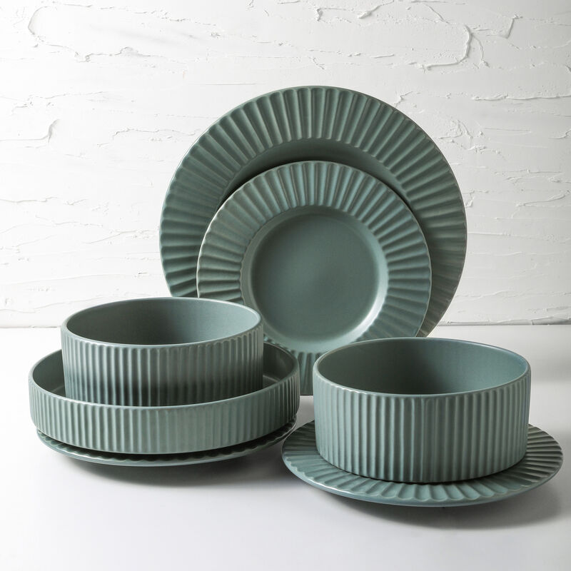 Christian Siriano Lusso Stoneware 16 Piece Dinnerware Set
