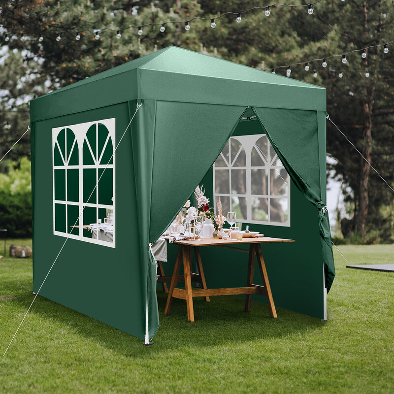 Waterproof Right-Angle Folding Tent Portable Canopy with Two Doors & Two Windows for Outdoor Events