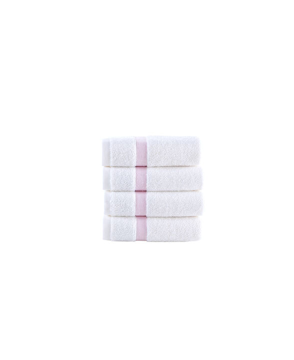 Brooks Brothers Contrast Border 4 pcs Wash Towels