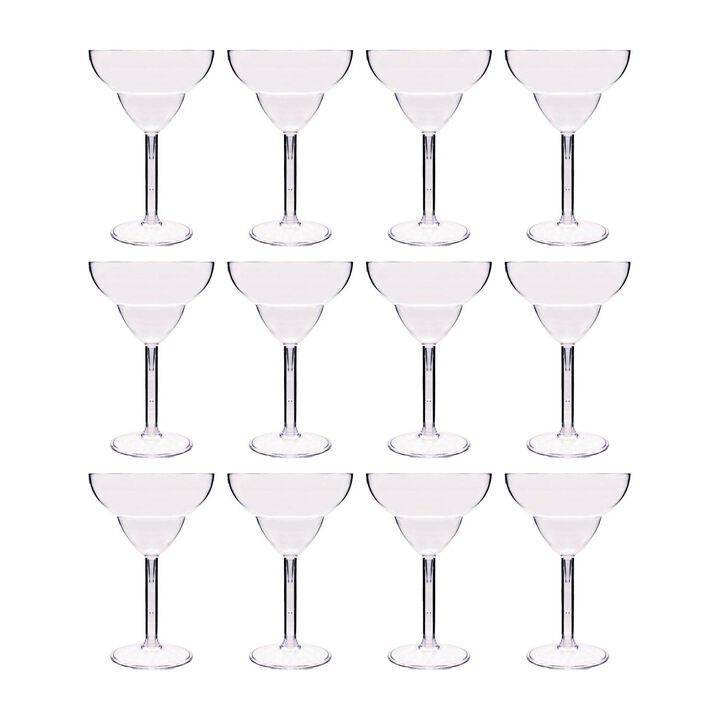 Polycarbonate Drinkware dia.4.75" h:7" 12 oz. Round Clear Polycarbonate Margarita (Set of 12)