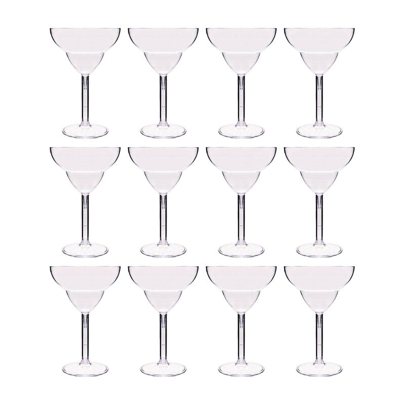Polycarbonate Drinkware dia.4.75" h:7" 12 oz. Round Clear Polycarbonate Margarita (Set of 12)