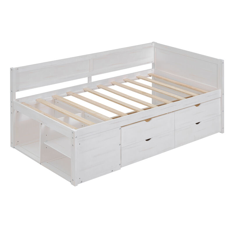 Merax Daybed with Drawers and Shelves