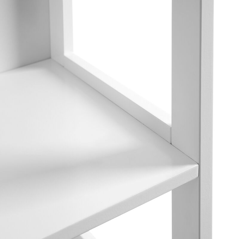 Bathroom Tall Cabinet, Linen Tower, Floor Storage Cupboard, with 2 Drawers and 3 Open Shelves
