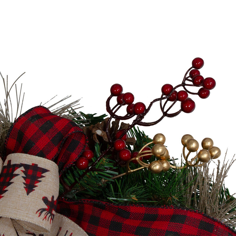 52" Berries and Bows Artificial Christmas Swag - Unlit