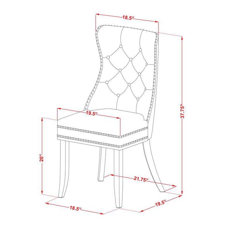 East West Furniture Parson Kitchen Chairs