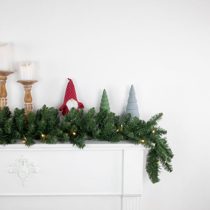 9ft x 12in Pre-Lit Buffalo Fir Artificial Christmas Garland - Warm White LED Lights