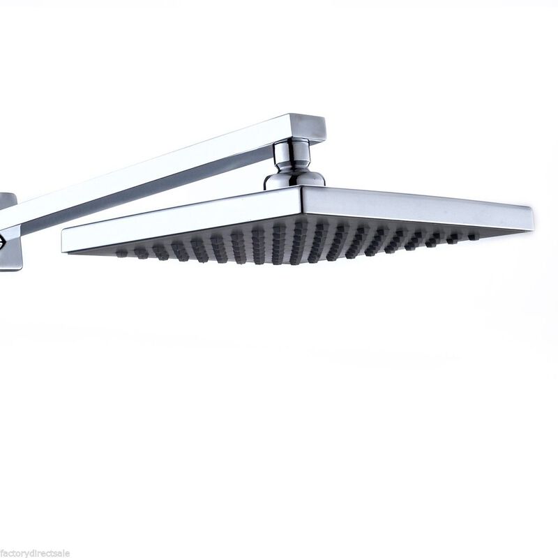 Rainfall Shower Head with Arm, Control Valve, and Handheld Shower Faucet Set for Bathroom Upgrade