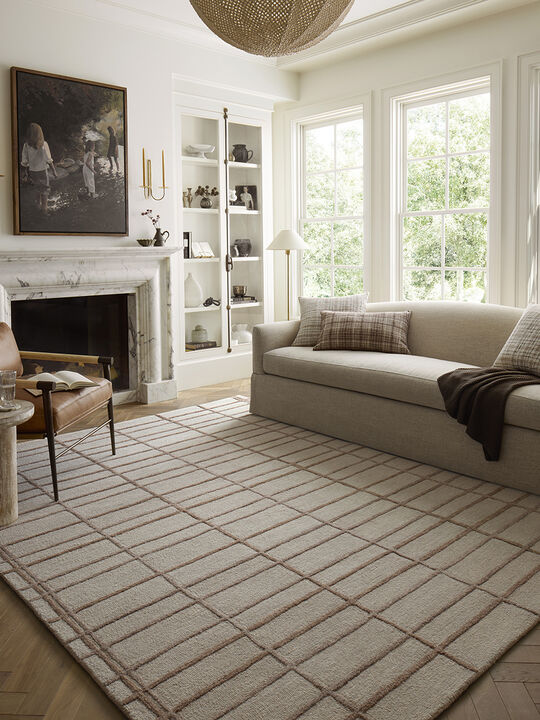 Bradley BRL-04 Rose / Blush 18" x 18" Sample Rug by Chris Loves Julia