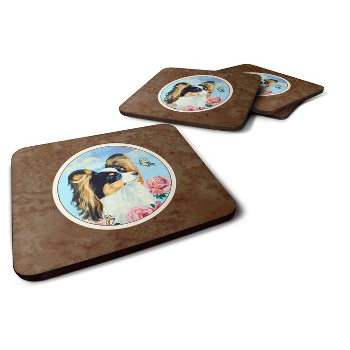 Caroline's Treasures 7242FC Papillon Foam Coasters (Set of 4), 3.5, Multicolor