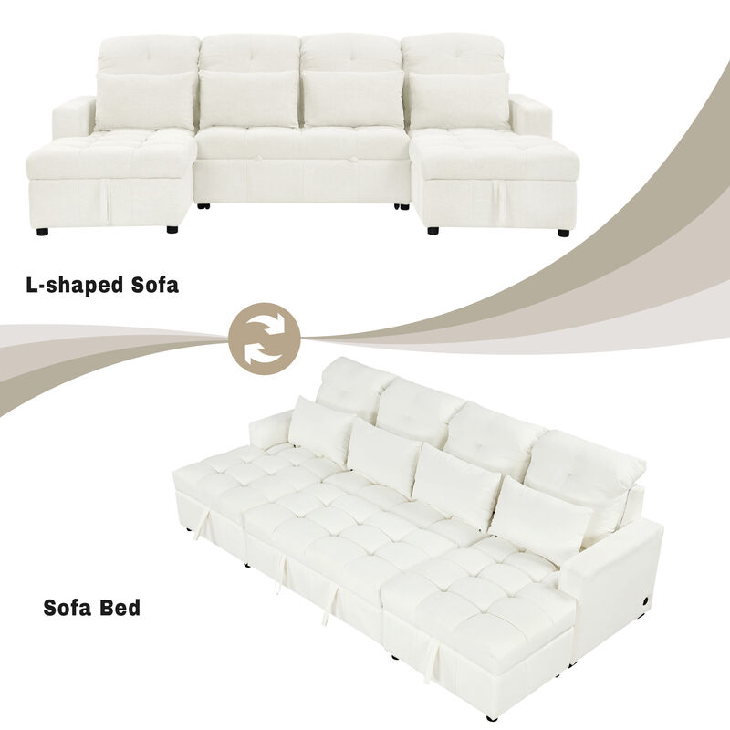 Merax Oversized U-shaped Sofa Versatile Sectional Sofa