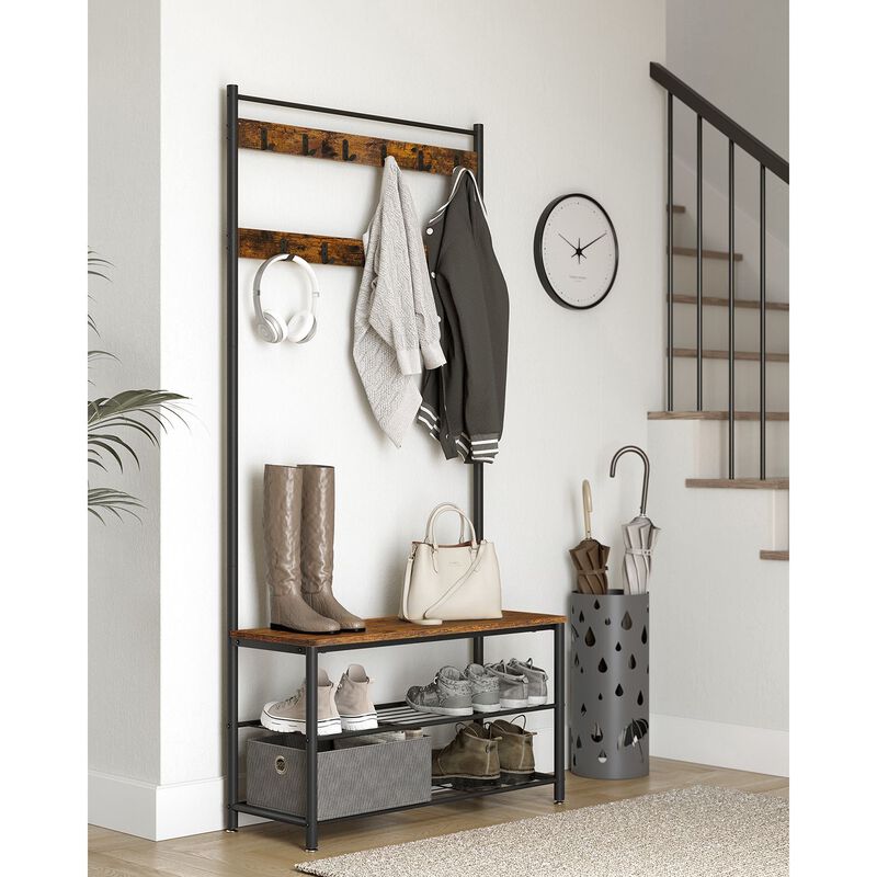 Hall Tree with Shoe Storage Bench