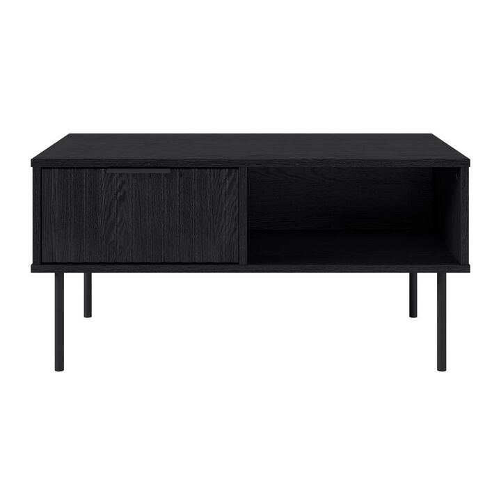 CorLiving Lysander Black Fluted Coffee Table