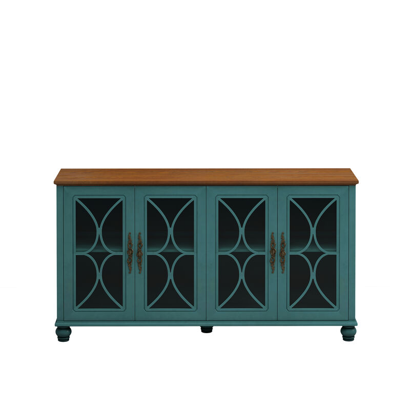 Merax European Antique Style 4-Door Sideboard Cabinet