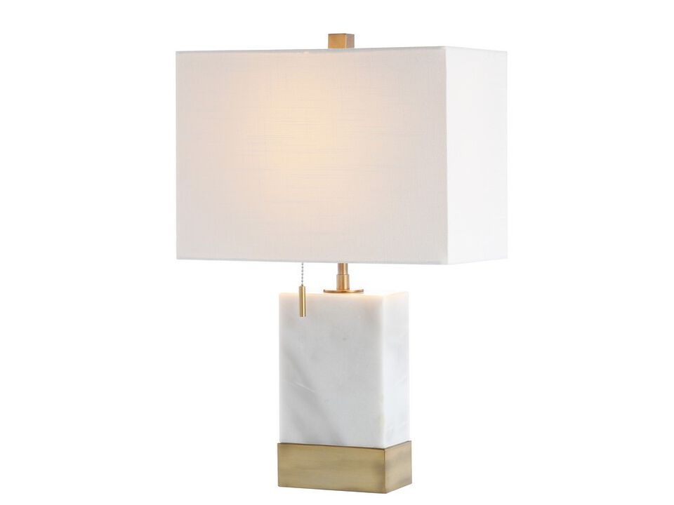 Trevor Marble/Iron Gold Modern Console LED Table Lamp