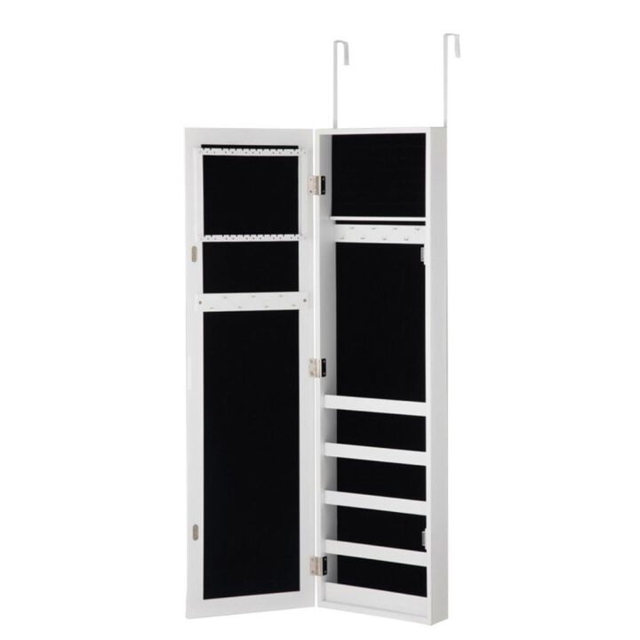Hivvago Door and Wall Mounted Armoire Jewelry Cabinet with Full-Length Mirror