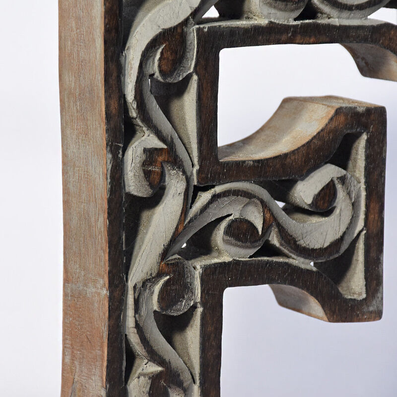 Vintage Gray Handmade Eco-Friendly "E" Alphabet Letter Block For Wall Mount & Table Top D�cor