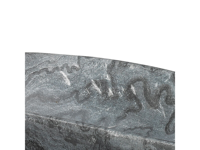 Long Oval Grey Marble Bowl
