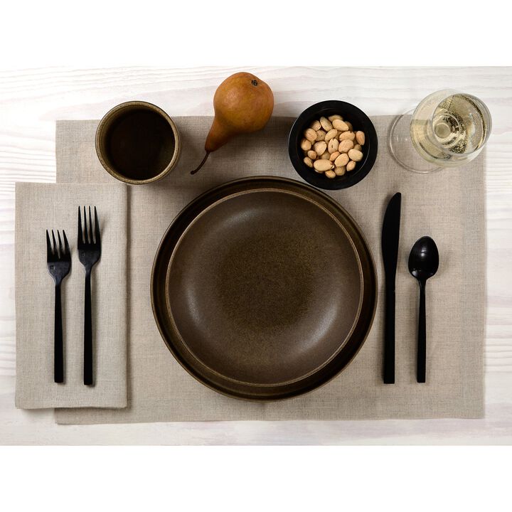 Solino Home 100% Pure Linen Dinner Napkins 20 x 20 Inch Set of 4 | Fete