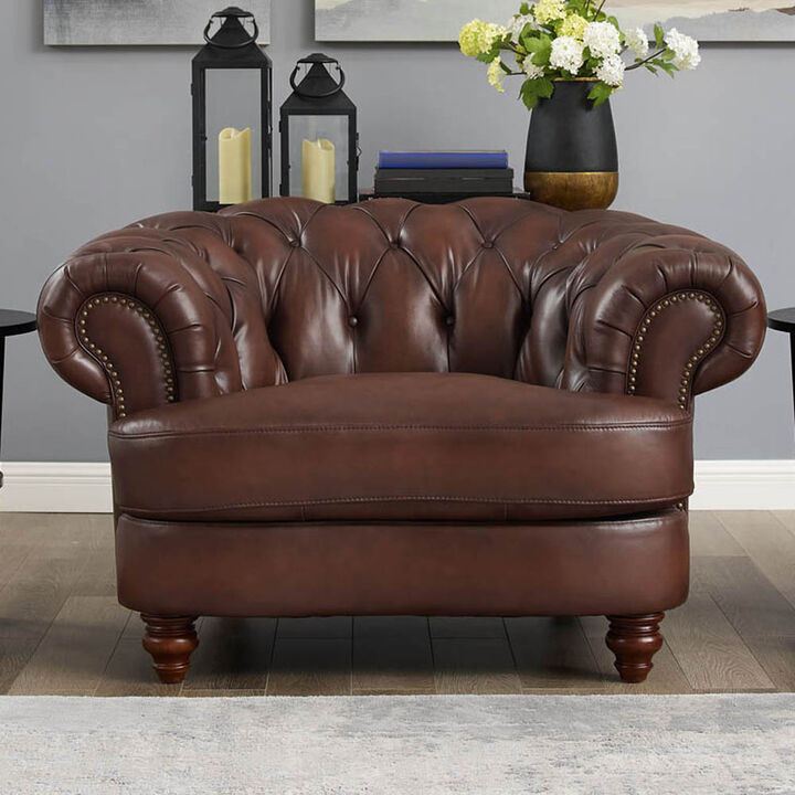 Newport Top Grain Leather Chair