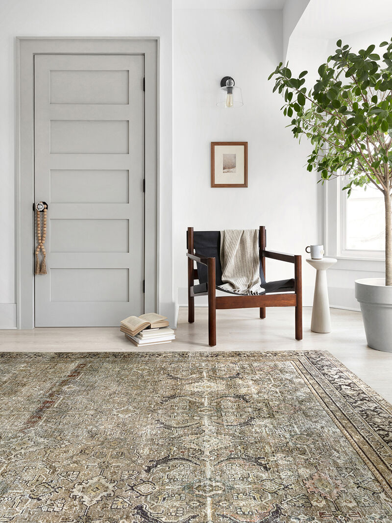 Layla LAY03 Olive/Charcoal 3'6" x 5'6" Rug by Loloi II