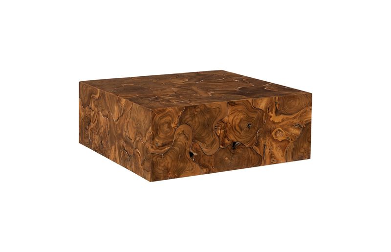 Teak Slice Square Coffee Table