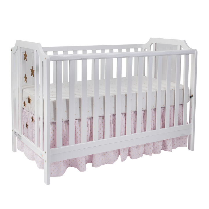 Suite Bebe Celeste Acrylic 3-in-1 Convertible Island Crib White
