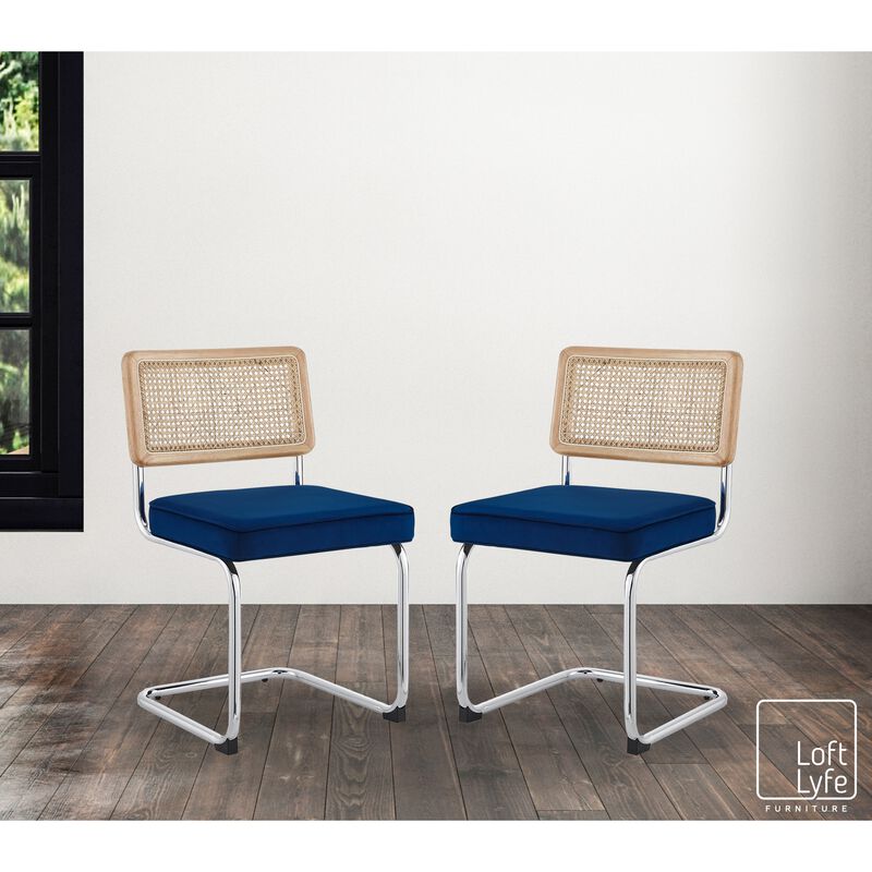 Loft Lyfe Ayman Velvet Dining Chair Seat (Set of 2)